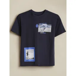 Allen Solly Junior Boys Graphic Printed Round Neck Regular Fit T-shirt-picture-58