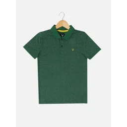 Allen Solly Junior Boys Green Printed Polo T-Shirt-picture-11
