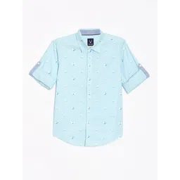 Allen Solly Junior Boys Opaque Printed Casual Shirt-picture-42