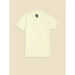 Allen Solly Junior Boys Printed Polo Collar Pure Cotton T-Shirt-picture-27