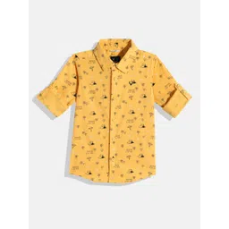 Allen Solly Junior Boys Printed Pure Cotton Casual Shirt-picture-32