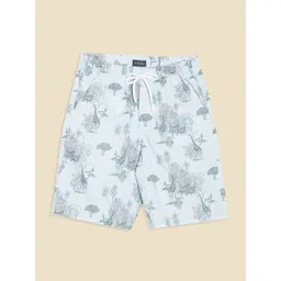 Allen Solly Junior Boys Printed Pure Cotton Mid-Rise Shorts-picture-15