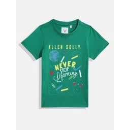 Allen Solly Junior Boys Printed Pure Cotton T-shirt-picture-31