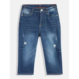 Allen Solly Junior Boys Relaxed Fit Mildly Distressed Stretchable Jeans-picture-23