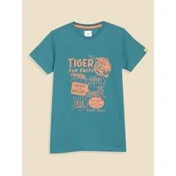 Allen Solly Junior Boys Round Neck Typography Printed T-shirt-picture-40