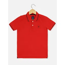 Allen Solly Junior Boys Self Design Polo Collar T-shirt-picture-22