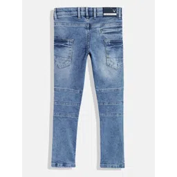 Allen Solly Junior Boys Skinny Fit Heavy Fade Acid Wash Stretchable Jeans image 4