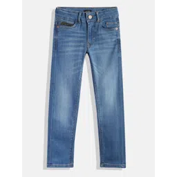 Allen Solly Junior Boys Skinny Fit Heavy Fade Embroidered Stretchable Jeans-picture-14