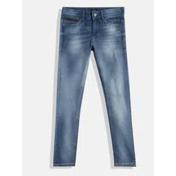 Allen Solly Junior Boys Skinny Fit Mildly Distressed Heavy Fade Stretchable Jeans-picture-18