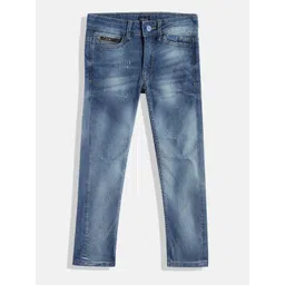 Allen Solly Junior Boys Skinny Fit Mildly Distressed Stretchable Jeans-picture-39