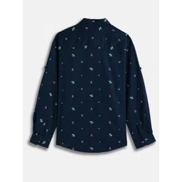 Allen Solly Junior Boys Slim Fit Conversational Printed Spread Collar Cotton Casual Shirt image 5
