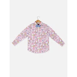 Allen Solly Junior Boys Slim Fit Floral Printed Spread Collar Long Sleeves Casual Shirt-picture-17