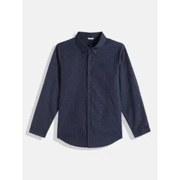 Allen Solly Junior Boys Slim Fit Micro Ditsy Printed Pure Cotton Casual Shirt-picture-16