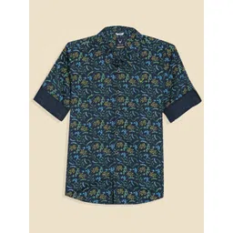 Allen Solly Junior Boys Slim Fit Opaque Printed Casual Shirt-picture-27