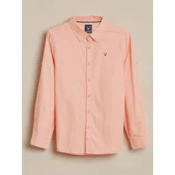 Allen Solly Junior Boys Slim Fit Solid Spread Collar Casual Shirt-picture-48
