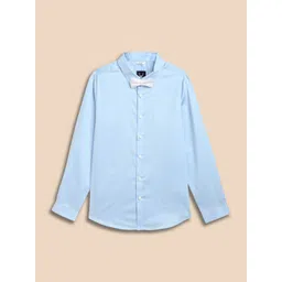 Allen Solly Junior Boys Slim Fit Solid Spread Collar Pure Cotton Casual Shirt-picture-31