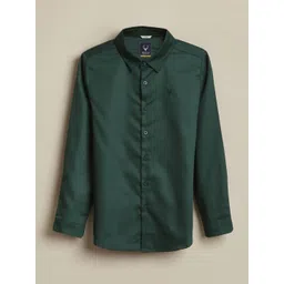 Allen Solly Junior Boys Slim Fit Solid Spread Collar Pure Cotton Casual Shirt-picture-33