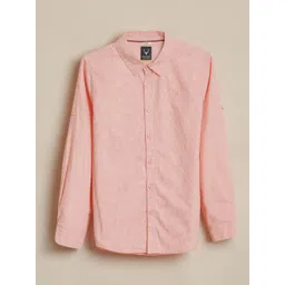 Allen Solly Junior Boys Slim Fit Solid Spread Collar Pure Cotton Casual Shirt-picture-14