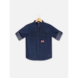 Allen Solly Junior Boys Slim Fit Spread Collar Casual Shirt-picture-55