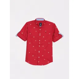 Allen Solly Junior Boys Slim Fit Spread Collar Conversational Printed Cotton Casual Shirt-picture-22