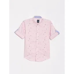 Allen Solly Junior Boys Slim Fit Spread Collar Conversational Printed Cotton Casual Shirt-picture-44