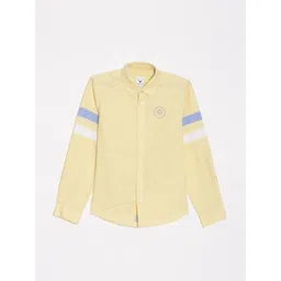 Allen Solly Junior Boys Slim Fit Spread Collar Solid Cotton Casual Shirt-picture-26