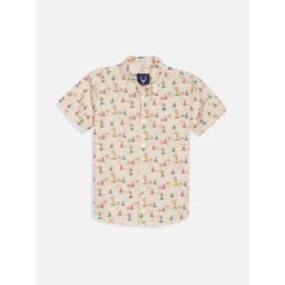 Allen Solly Junior Boys Spread Collar Conversational Printed Cotton Casual Shirt-picture-35