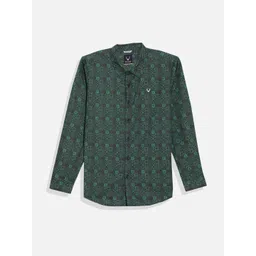 Allen Solly Junior Boys Spread Collar Ethnic Motifs Printed Cotton Slim Fit Casual Shirt-picture-15