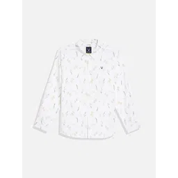 Allen Solly Junior Boys Spread Collar Floral Printed Cotton Casual Shirt-picture-57