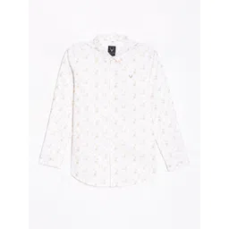 Allen Solly Junior Boys Spread Collar Floral Printed Cotton Slim Fit Casual Shirt-picture-24