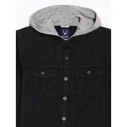 Allen Solly Junior Boys Spread Collar Solid Cotton Slim Fit Casual Shirt image 3