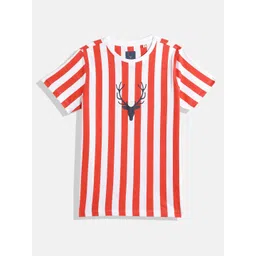 Allen Solly Junior Boys Striped Pure Cotton T-shirt-picture-35