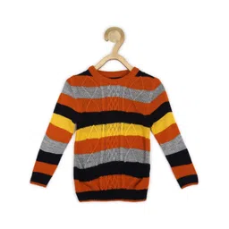 Allen Solly Junior Boys Striped Round Neck Long Sleeve Acrylic Pullover Sweater-picture-26