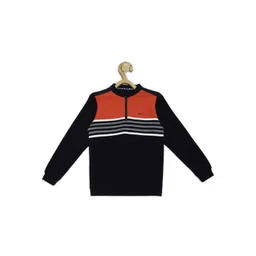 Allen Solly Junior Boys Striped Round Neck Long Sleeves Cotton Pullover Sweaters-picture-32