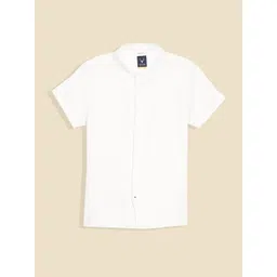 Allen Solly Junior Boys Textured Spread Collar Pure Cotton Casual Shirt-picture-16