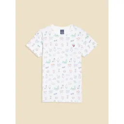 Allen Solly Junior Boys Typography Printed Applique T-shirt-picture-34