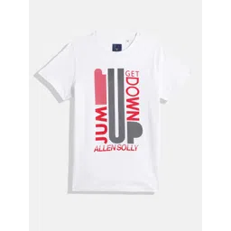 Allen Solly Junior Boys Typography Printed Pure Cotton T-shirt-picture-40