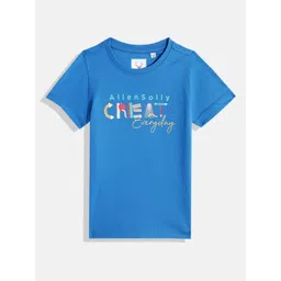 Allen Solly Junior Boys Typography Printed Pure Cotton T-shirt-picture-36