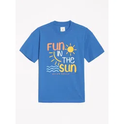 Allen Solly Junior Boys Typography Printed Round Neck Cotton T-shirt-picture-35