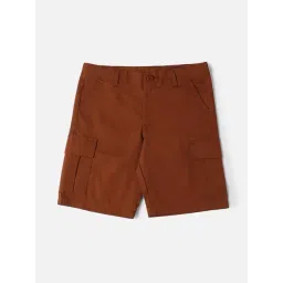 Allen Solly Junior Brown Solid Shorts-picture-34