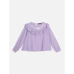 Allen Solly Junior Embroidered Round Neck Cotton Top-picture-45