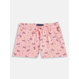 Allen Solly Junior Girls Conversational Printed Pure Cotton Shorts-picture-41