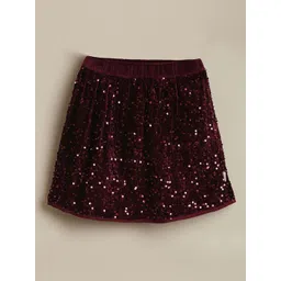 Allen Solly Junior Girls Embellished Mid Rise Knee Length Skirt-picture-13