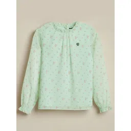 Allen Solly Junior Girls Floral Printed Bell Sleeves Top-picture-46