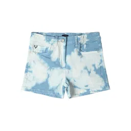 Allen Solly Junior Girls Floral Printed Denim Shorts-picture-15