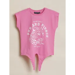 Allen Solly Junior Girls Graphic Printed Round Neck T-shirt-picture-26