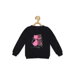 Allen Solly Junior Girls Graphic Printed Sequinned Cotton Pullover Sweatshirt-picture-13