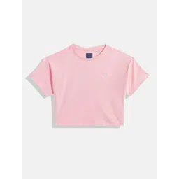 Allen Solly Junior Girls Pure Cotton Crop T-shirt-picture-35