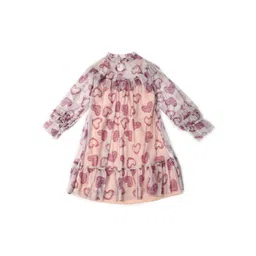 Allen Solly Junior Girls Pure Cotton Print A-Line Dress-picture-35