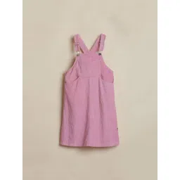 Allen Solly Junior Girls Ribbed Relaxed-Fit Square Neck Dungarees-picture-27